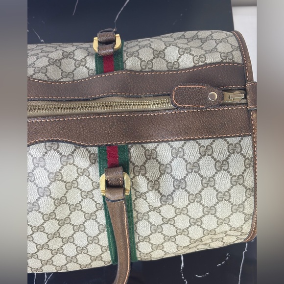 Vintage Gucci Boston Duffle/Doctor Bag Brown UNISEX - Picture 8 of 11